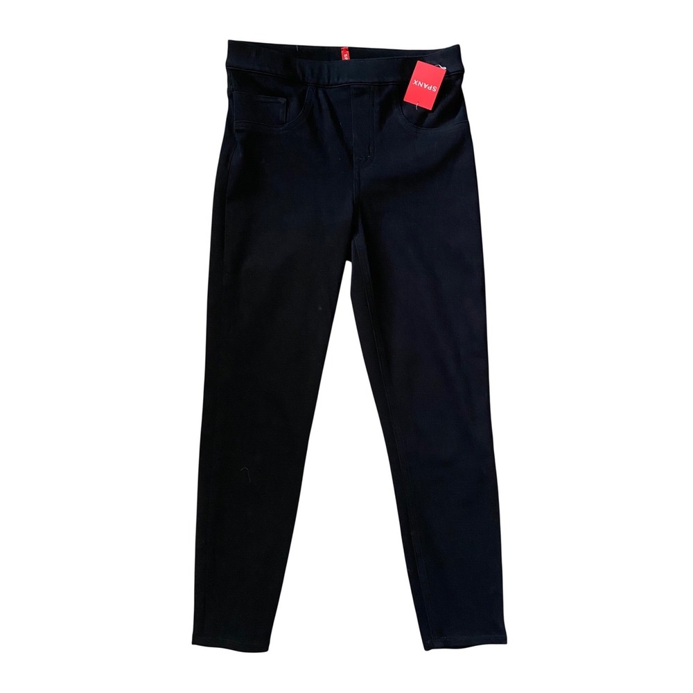 Spanx‎ Ankle Skinny Jean-ish Leggings Womens S Petite Black High Rise Pull On